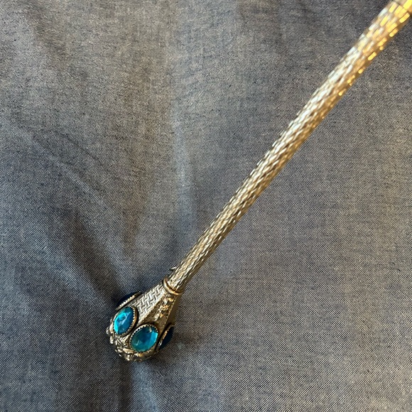 Elegant Navy and Red Women's Parisian Umbrella - Picture 6 of 8